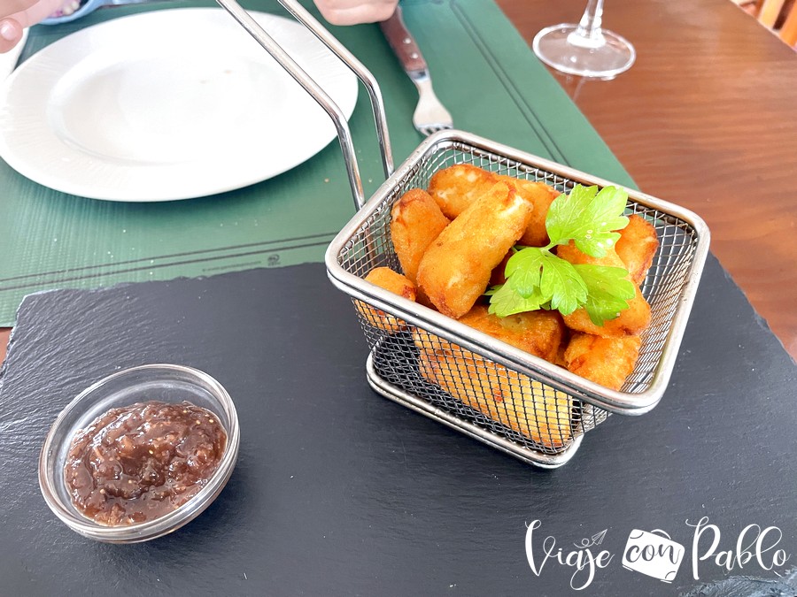 Queso frito con mermelada de higos de Casa Ignacio comer en lanzarote
