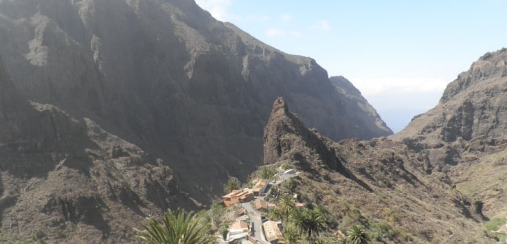 Vista del caserío y el barranco de Masca Tenerife