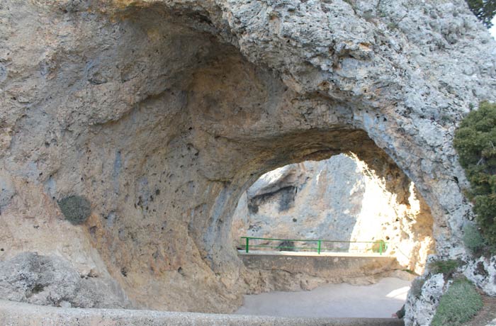 Forma de la roca del Ventano del Diablo