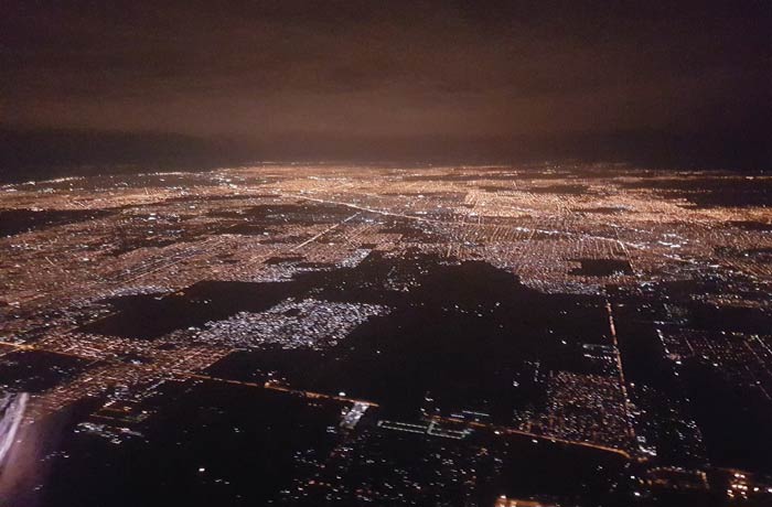 Buenos Aires de noche desde el aire Argentina por libre