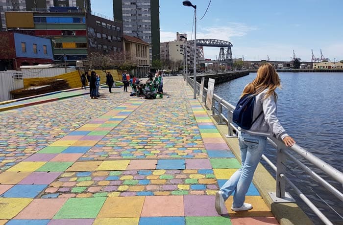 Vista del Riachuelo y del puente de La Boca