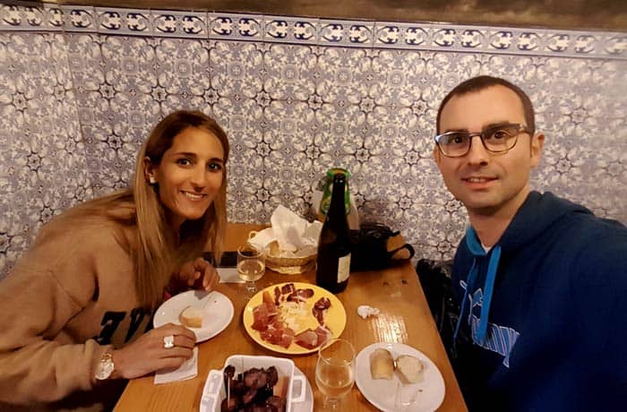 Comiendo en la Adega Kilowatt comer en Amarante