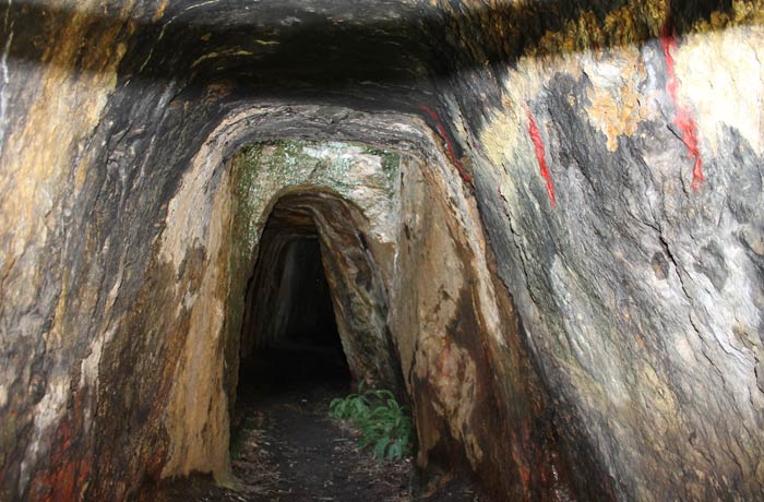 Una de las galerías de Tresminas