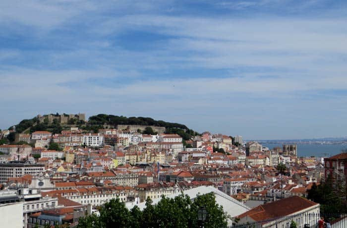 Vistas desde el mirador de Sao Pedro de Alcantara ruta por el Chiado