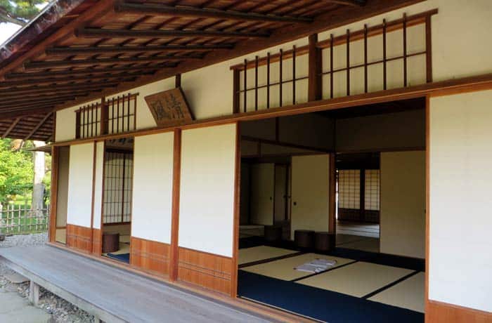 Una casa del té en el jardín Shukkeien que ver en Hiroshima