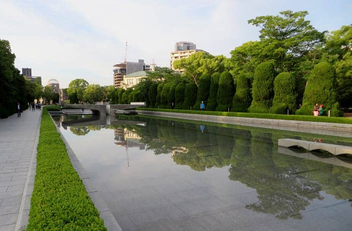 Estanque del Parque Memorial de la Paz que ver en Hiroshima